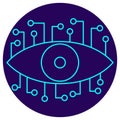 Computer Vision icon. Vector thin line illustration Royalty Free Stock Photo