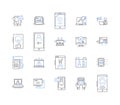 Computer Vision line icons collection. Recognition, Detection, Analysis, Classification, Segmentation, Tracking Royalty Free Stock Photo