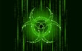 Computer web virus attack danger. Biohazard sign epidemia alert data information safety secure warning. Hacker