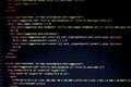 computer wed page code Royalty Free Stock Photo