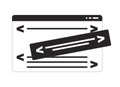 Computer window code development black and white 2D line object