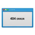 Computer Window Displaying 404 Error Message with Camera Settings internet website Royalty Free Stock Photo