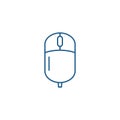 Computer wireless mouse line icon concept. Computer wireless mouse flat  vector symbol, sign, outline illustration. Royalty Free Stock Photo