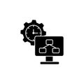 Computer work gear icon. Simple business intention icons for ui and ux, website or mobile application