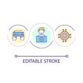 Computer worker loop concept icon Royalty Free Stock Photo