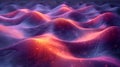 Computergenerated image of purple waves on a water surface