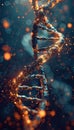 A computergenerated visualization showing a DNA molecule structure