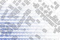 Computerized land registries - concept image with an imaginary cadastral map of territory with