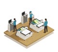 Printing House Production Isometric composition Royalty Free Stock Photo