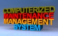 computerized maintenance management system on blue Royalty Free Stock Photo