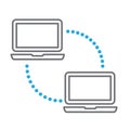 Computers communicating with transmission waves back and forth