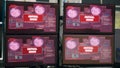 Computers displaying critical error message flashing on screen Royalty Free Stock Photo