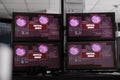Computers displays having critical error message flashing on screen Royalty Free Stock Photo