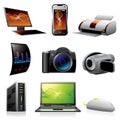 Computers and electronics icons Royalty Free Stock Photo