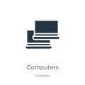 Computers icon vector. Trendy flat computers icon from computer collection isolated on white background. Vector illustration can Royalty Free Stock Photo