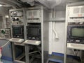 Computers and oscilloscope on Battleship New Jersey Royalty Free Stock Photo