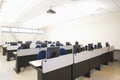 Computers In Rows At Seminar Room Royalty Free Stock Photo