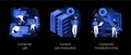Computers and software abstract concept vector illustrations. Royalty Free Stock Photo