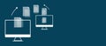 computers with transfer files icon