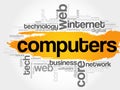 COMPUTERS word cloud collage Royalty Free Stock Photo