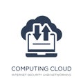 Computing cloud icon. Trendy flat vector Computing cloud icon on Royalty Free Stock Photo