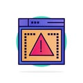 Computing, Coding, Error Abstract Circle Background Flat color Icon Royalty Free Stock Photo
