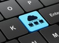 Computing concept: Cloud Network on computer keyboard background Royalty Free Stock Photo