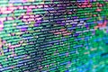 Computing, cyberspace , future and innovation concept. Letters, chars, and digits. Abstract software developer programming code.