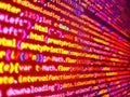 Computing, cyberspace , future and innovation concept. Programing workflow abstract algorithm concept. Website development. Royalty Free Stock Photo