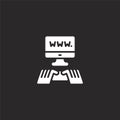 computing icon. Filled computing icon for website design and mobile, app development. computing icon from filled hobbies Royalty Free Stock Photo