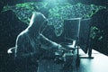 Computing and phishing concept Royalty Free Stock Photo