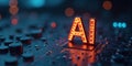 Computing power through high-performance processors for calculation with artificial intelligence, efficiency of algorithms Royalty Free Stock Photo