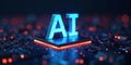Computing power through high-performance processors for calculation with artificial intelligence, efficiency of algorithms Royalty Free Stock Photo