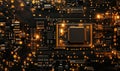 Computing processor, CPU, microchip, and electronic circuit board,Computer Digital Background Royalty Free Stock Photo
