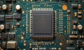 Computing processor, CPU, microchip, and electronic circuit board,Computer Digital Background Royalty Free Stock Photo