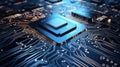 Computing processor, CPU, microchip, and electronic circuit board,Computer Digital Background Royalty Free Stock Photo