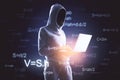 Computing, programming and attack concept