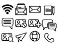 Comunication Icon Set. Website Icon Vector Illustration Royalty Free Stock Photo