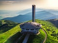 Comunistical monument in Buzludja, Bulgaria. Royalty Free Stock Photo