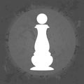 Con chess pawn on gray vintage background . Royalty Free Stock Photo