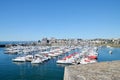 Concarneau`s Harbour and its Medieval part Ville Close which is a walled town on a long island in the centre of the harbour.