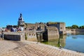 Concarneau`s Harbour and its Medieval part Ville Close which is a walled town on a long island in the centre of the harbour.