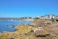 Concarneau`s Harbour and its Medieval part Ville Close which is a walled town on a long island in the centre of the harbour.