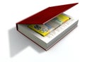 Concealed Australian Dollar Bank Notes In A Book Front Royalty Free Stock Photo