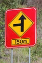 Concealed Road Warning Side 150m 1