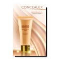 Concealer Cream Tube Promotional Poster Vector