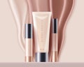 Concealer, foundation cosmetics ads template