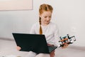 concentrated little child programming diy robot, stem