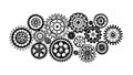Concentrated Steampunk Gear Array Pattern, vector design Generative AI Royalty Free Stock Photo