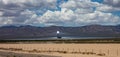 Concentrating solar power, CSP. Tower and mirrors, solar thermal energy, United States Royalty Free Stock Photo